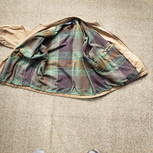 Vintage Polo Ralph Lauren Bi-Swing Jacket 2X Big Khaki Tan Harrington Bomber - Picture 2 of 11